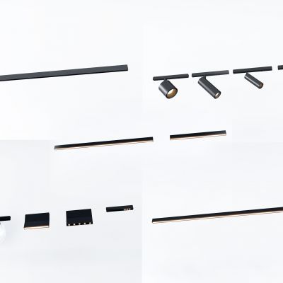现代磁吸灯,轨道灯,筒灯组合