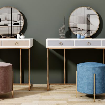 现代轻奢梳妆台