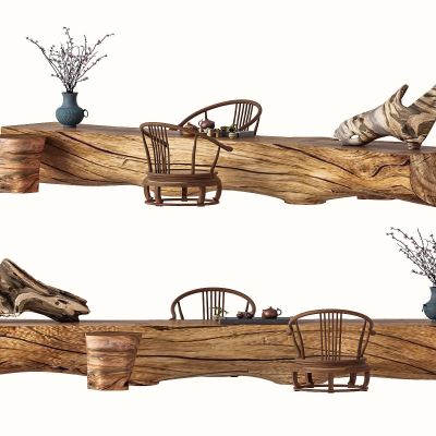 新中式根雕木头木茶桌椅