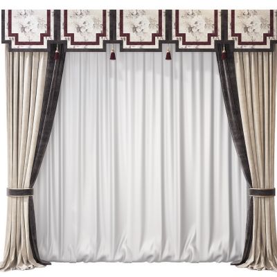 新中式窗帘窗纱
