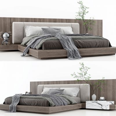 现代双人床,床具