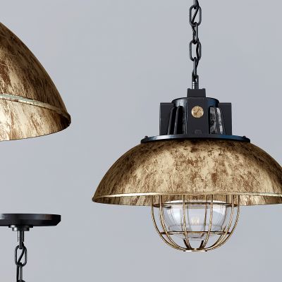 工业风金属吊灯,