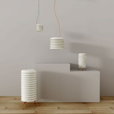 现代落地灯吊灯组合