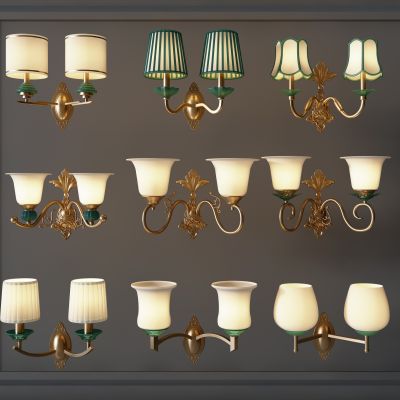 美式欧式铁艺壁灯组合