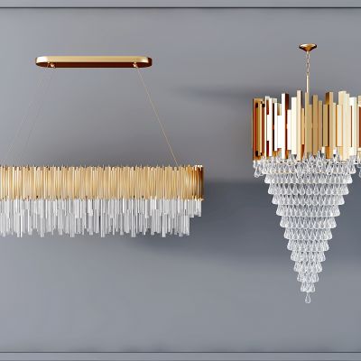现代金属水晶吊灯