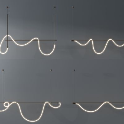 现代长条吊灯,线性吊灯,