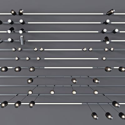 现代轨道灯,磁吸灯,射灯组合条形灯