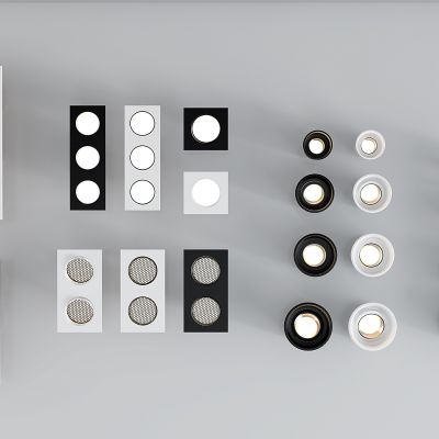 现代筒灯,射灯组合