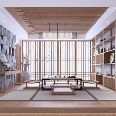 日式榻榻米茶室 吊灯