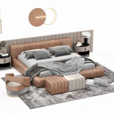 现代风格双人床