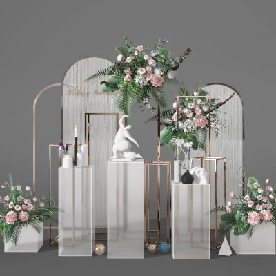 花艺组合  花架  摆件