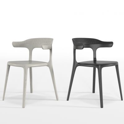 现代餐厅时尚软体木质餐椅椅子3D模型
