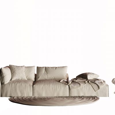 现代布艺沙发 雕塑