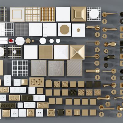 现代五金,开关,拉手,出风口 换气扇，地漏插座，烟感喷淋