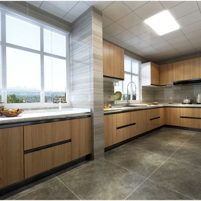 现代厨房 橱柜 冰箱