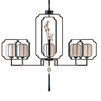 新中式多头金属吊灯