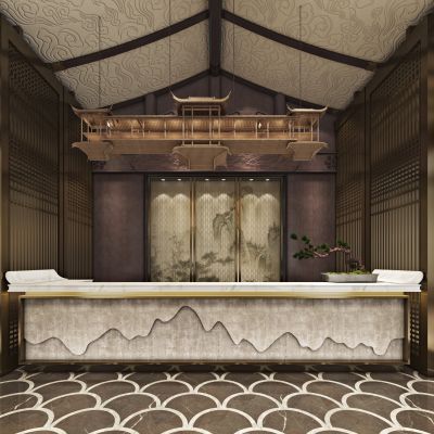 新中式售楼处接待前厅