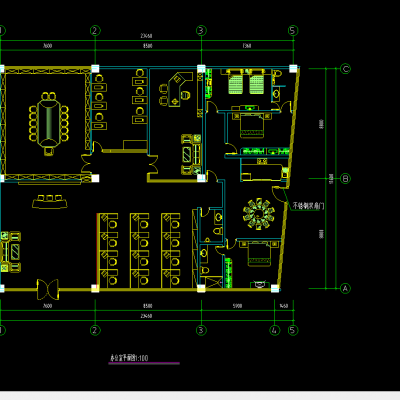 办公室装修图附部分节点图