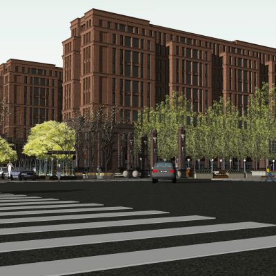 古典风格商业高层SU模型