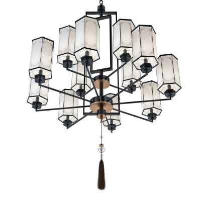 新中式多头金属吊灯