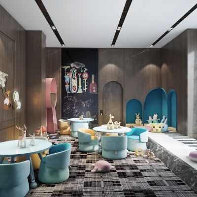 现代儿童游乐园 儿童桌椅 儿童玩具 挂件