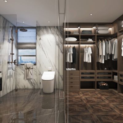 新中式卫生间 衣帽间