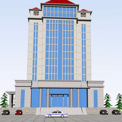 机关大楼 法院楼盘 建筑SU模型