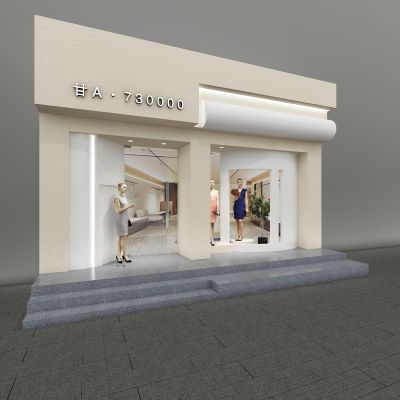 现代服装店门头