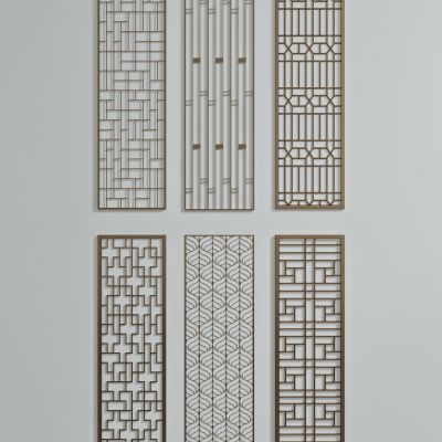 新中式屏风组合