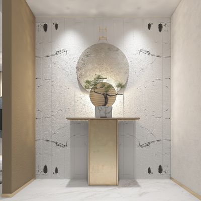 新中式玄关端景台