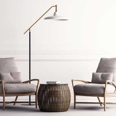 现代沙发 茶几 落地灯