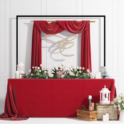 现代婚庆婚礼合影区 接待台 花艺美陈