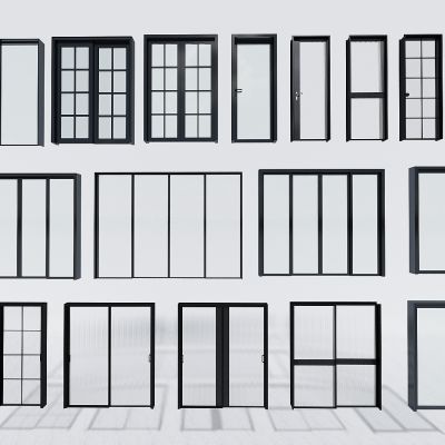 现代厨房推拉门