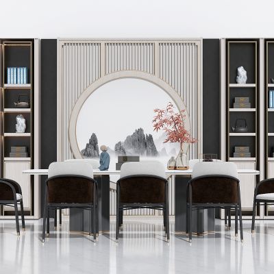 新中式餐厅背景墙