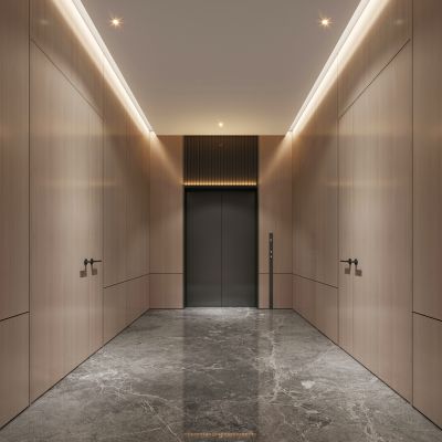 现代电梯厅过道