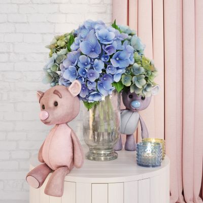 北欧玩具公仔 插花花瓶