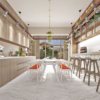 现代甜品面包店