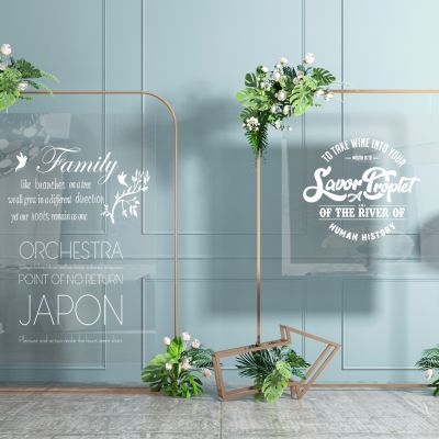 北欧婚礼婚庆花艺 展架 指示牌