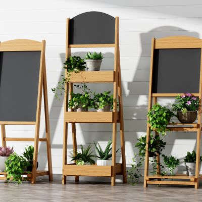 北欧装饰架 小黑板 留言板 置物架 植物架