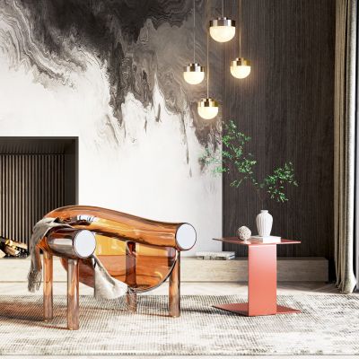 现代亚克力透明休闲椅