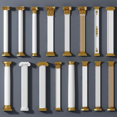 金色欧式罗马柱