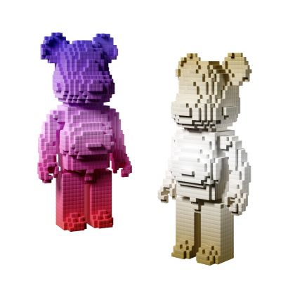 现代暴力熊乐高积木玩具,摆件