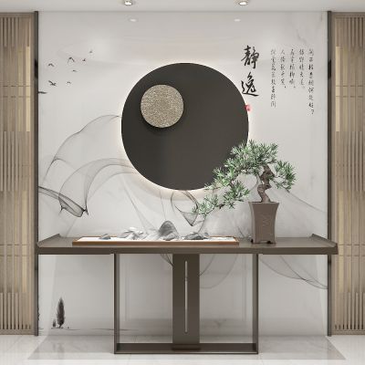 新中式玄关背景墙