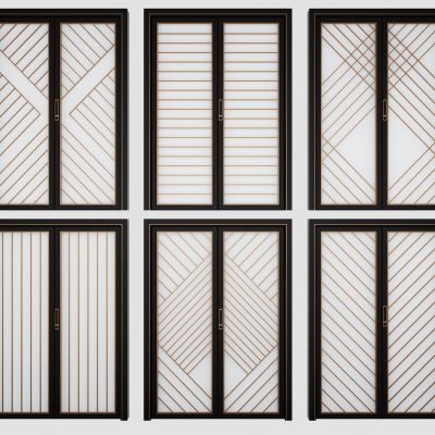 现代厨房滑门阳台滑门组合