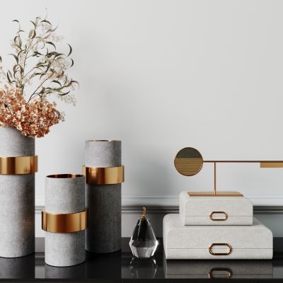 现代花瓶 花卉 摆件