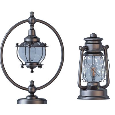 工业风铁艺台灯组合