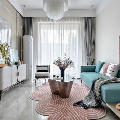 现代客厅 沙发茶几组合