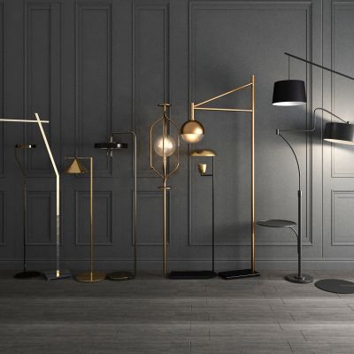 现代金属落地灯