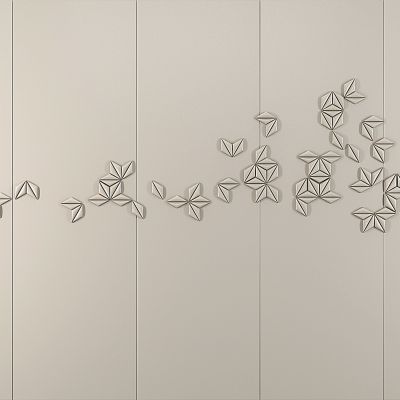 现代皮雕雕花背景墙