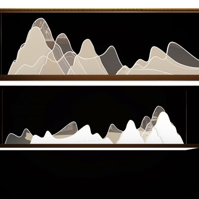 新中式山脉山形状，吊灯长条吊灯